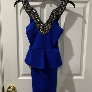 Charlotte Russe Royal Blue Dress (pencil skirt)